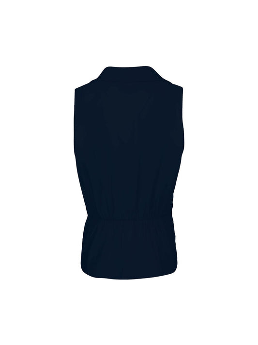 Sara Sleeveless Top w/ Twisted Bottom - Navy