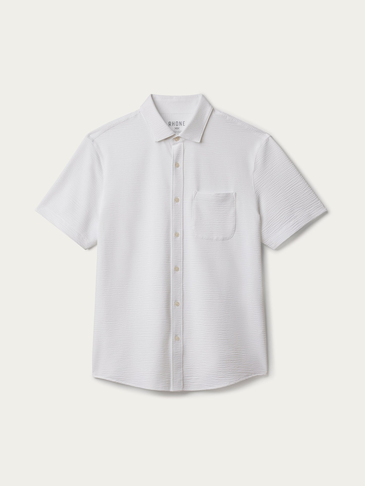 Commuter Seersucker Short Sleeve Shirt - White