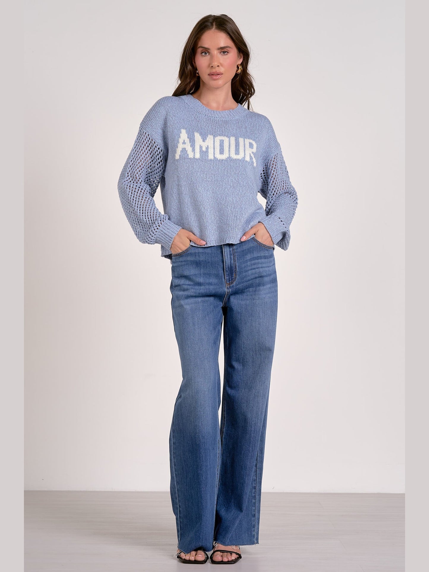 Amour Light Blue Sweater