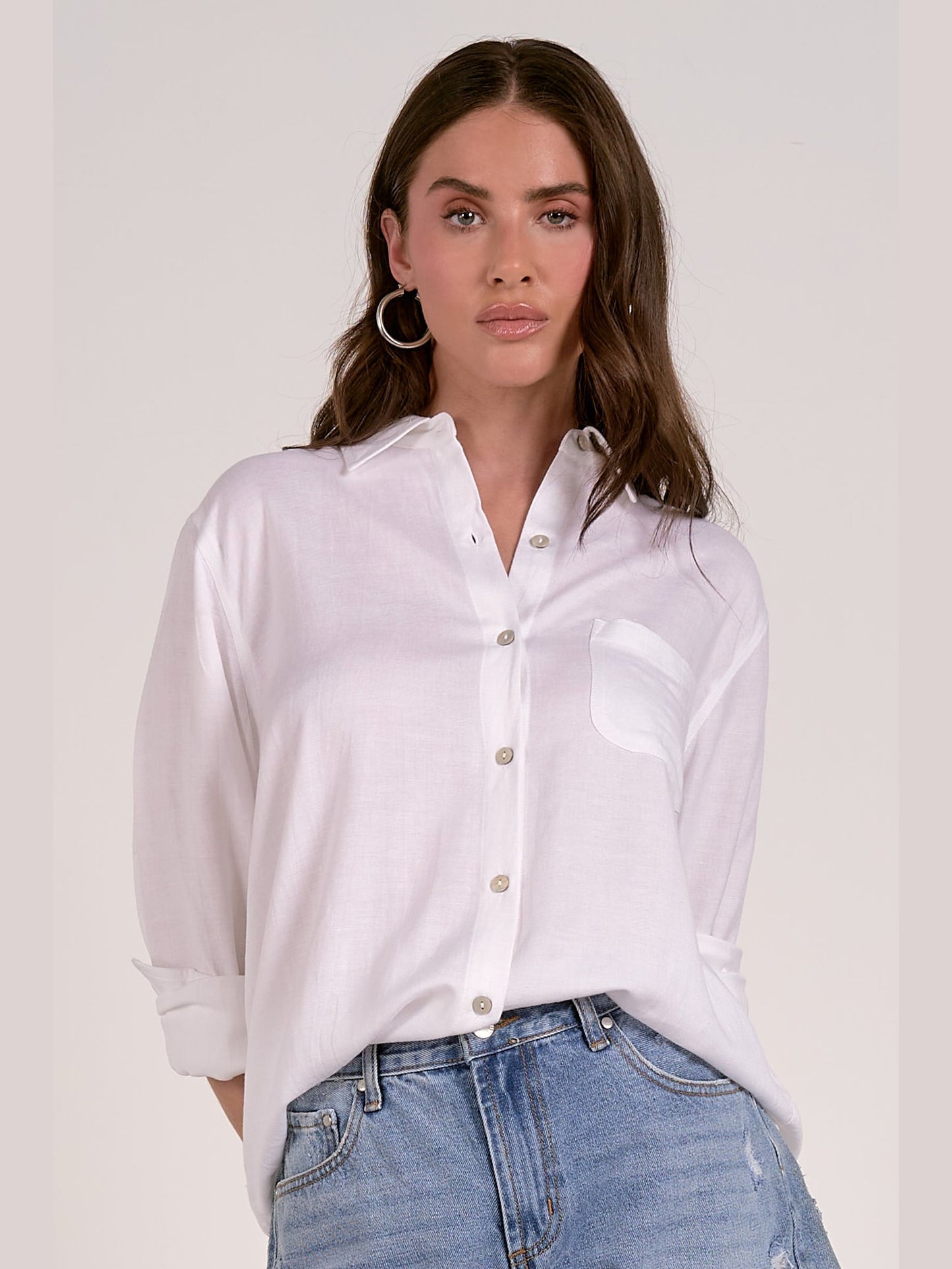 White Soft Tencel Shirt