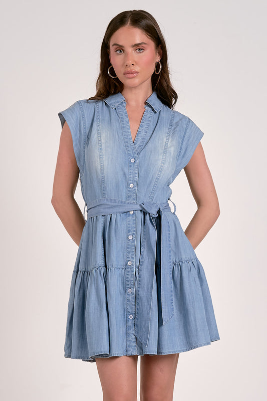 Tencel Cap Sleeve Dress