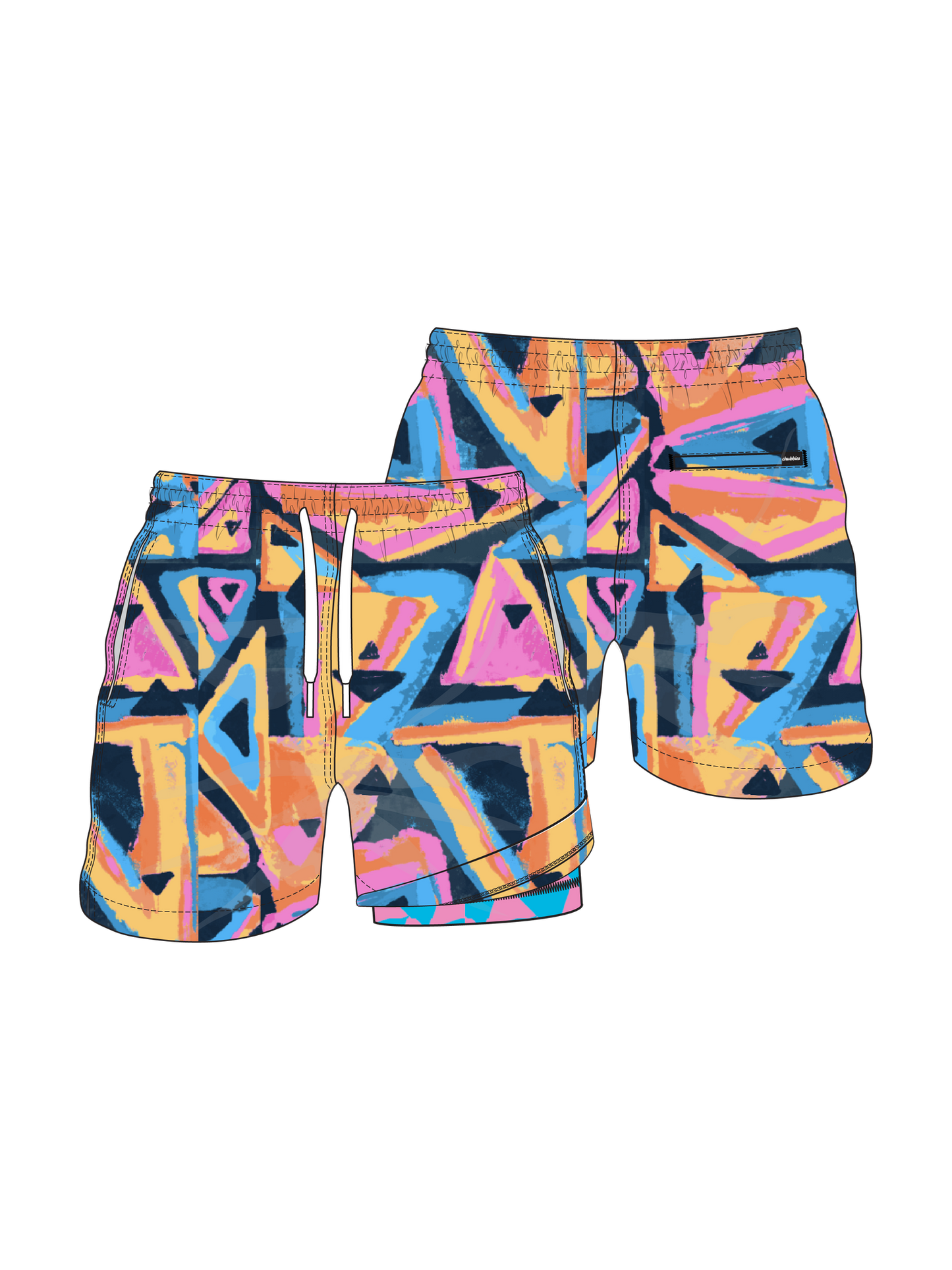 Exploding Nachos Kids Swim Trunks Lined
