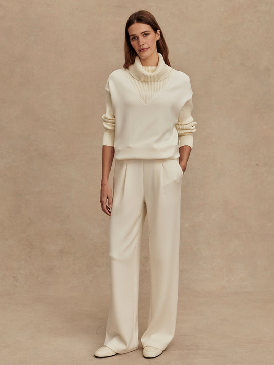 Extra Wide Leg Pant 29.5 - Egret