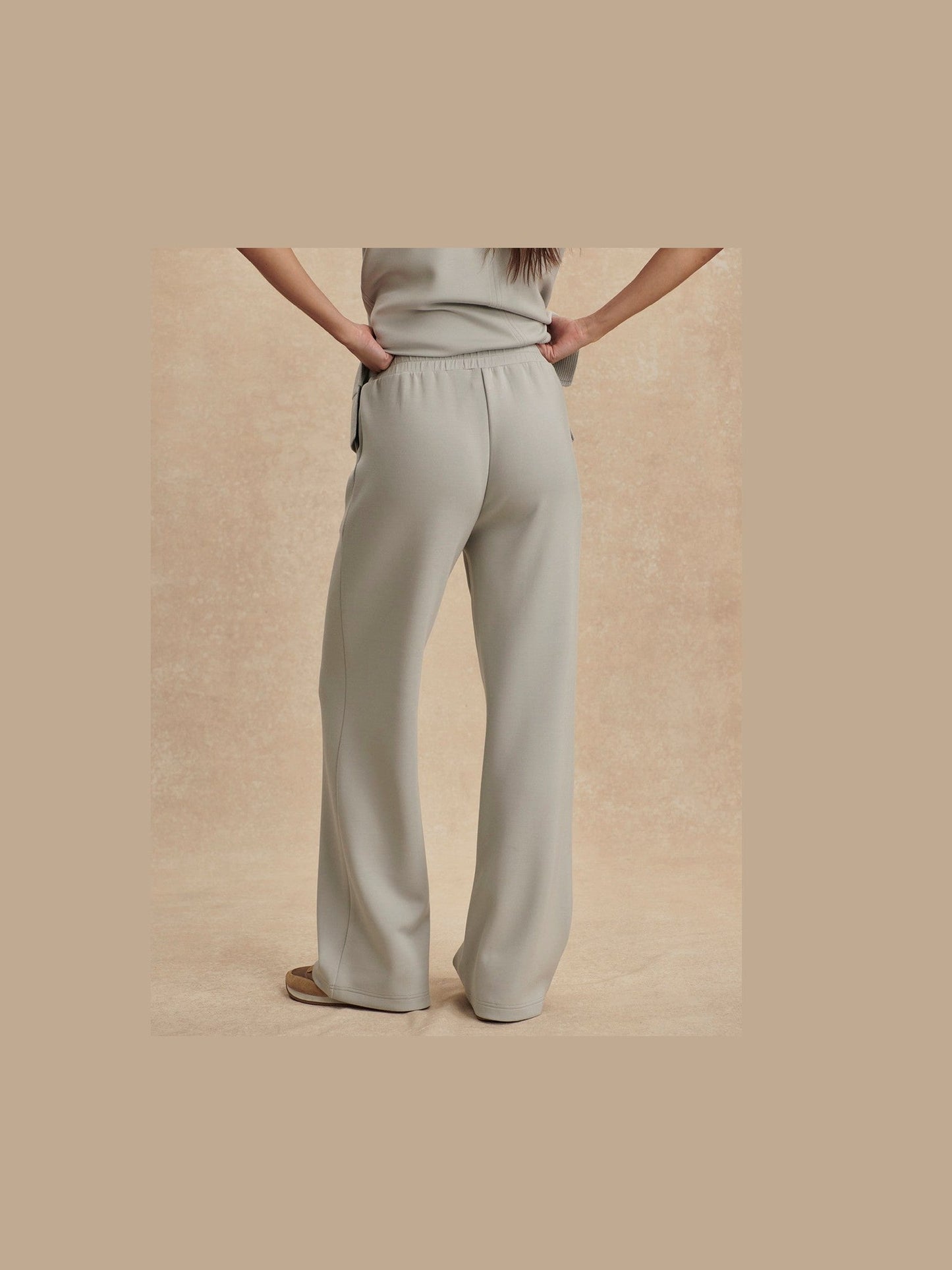 The Wide Leg Pant 30in - Blue Clay