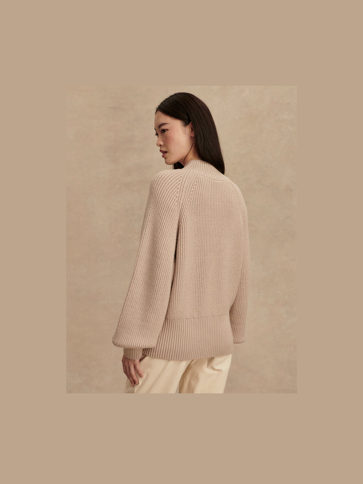 Martina High Neck Ribbed Sweater