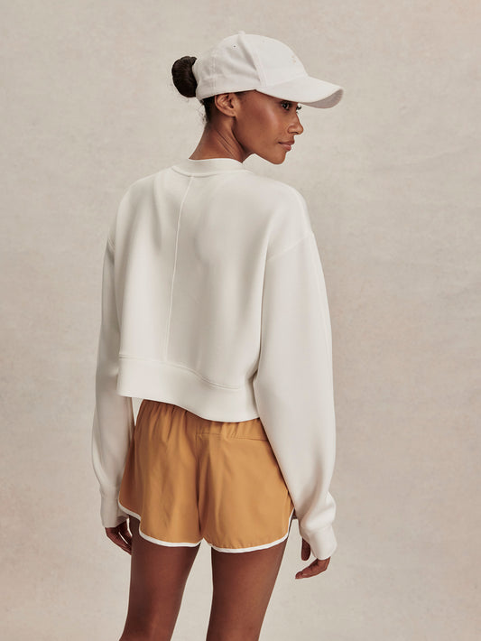 Tasmin Cropped Sweater - Snow White