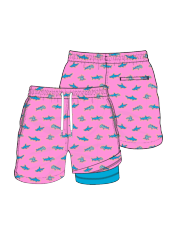 The Pink Apex Lined Swimtrunks (Youth)