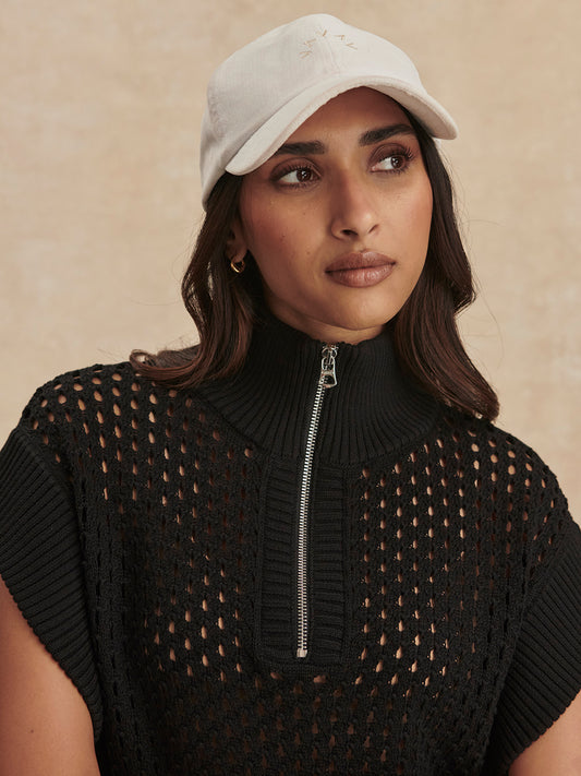 Gaines Half-Zip Knit - Black