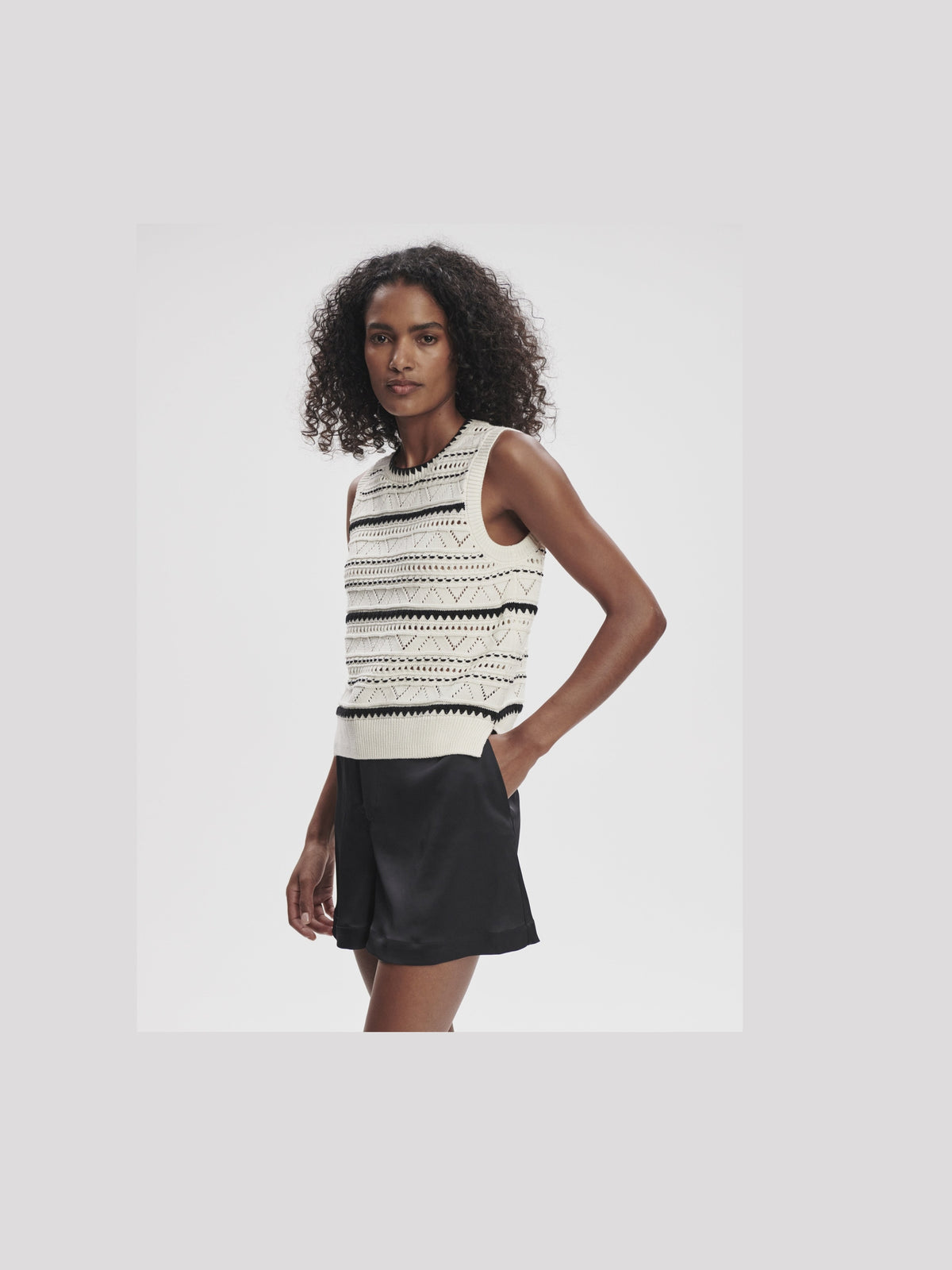 Athena Pointelle Knit Vest