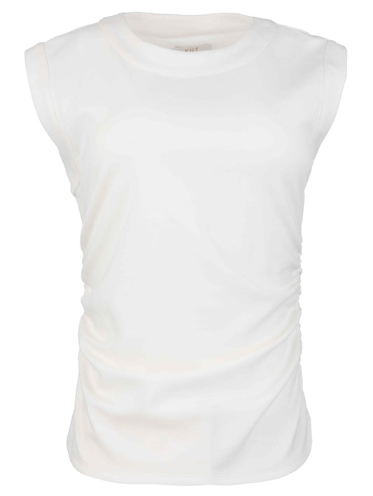 RAYNA -BANDED TANK W/ ROUCHING DETAIL