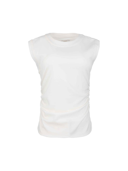 RAYNA -BANDED TANK W/ ROUCHING DETAIL