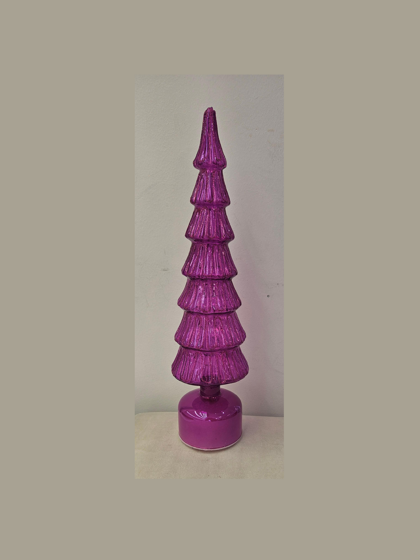 Revolving Lighted Glass Trees
