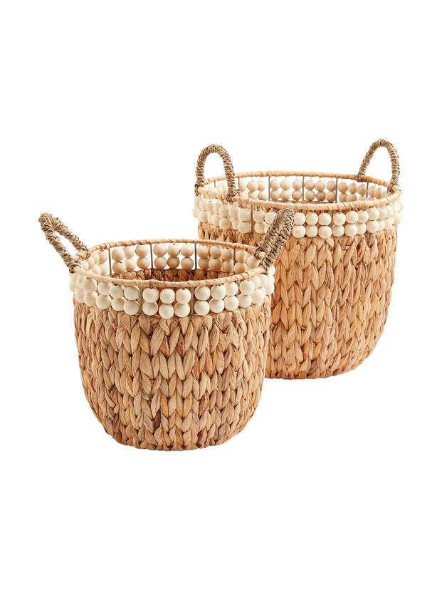 Beaded Hyacinth Basket Set