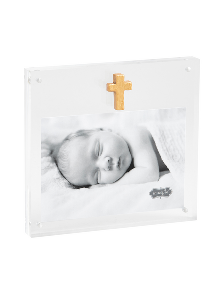 Acrylic Frame With Gold Cross