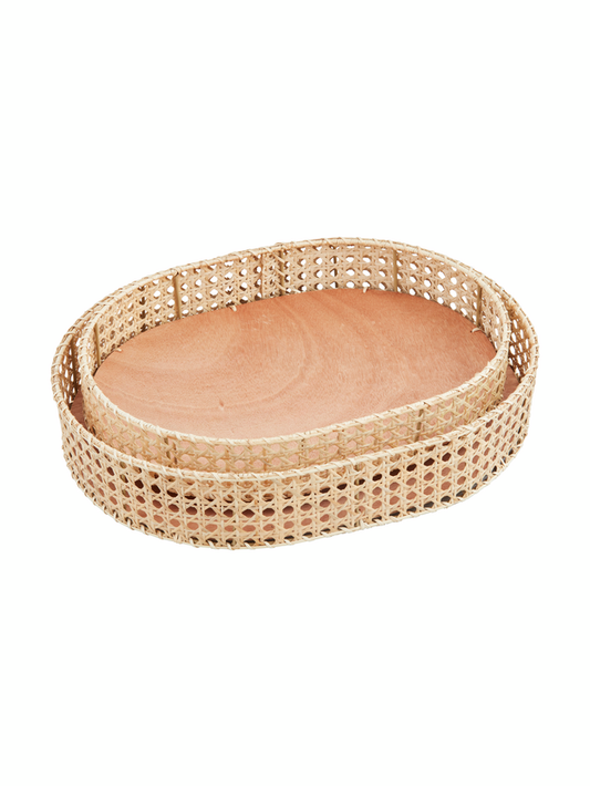 Cane Tray Set