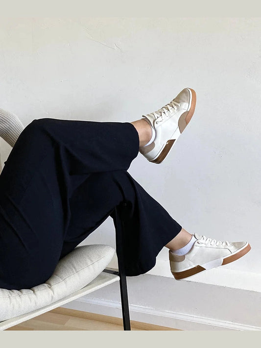 Zina White/Tan Sneaker