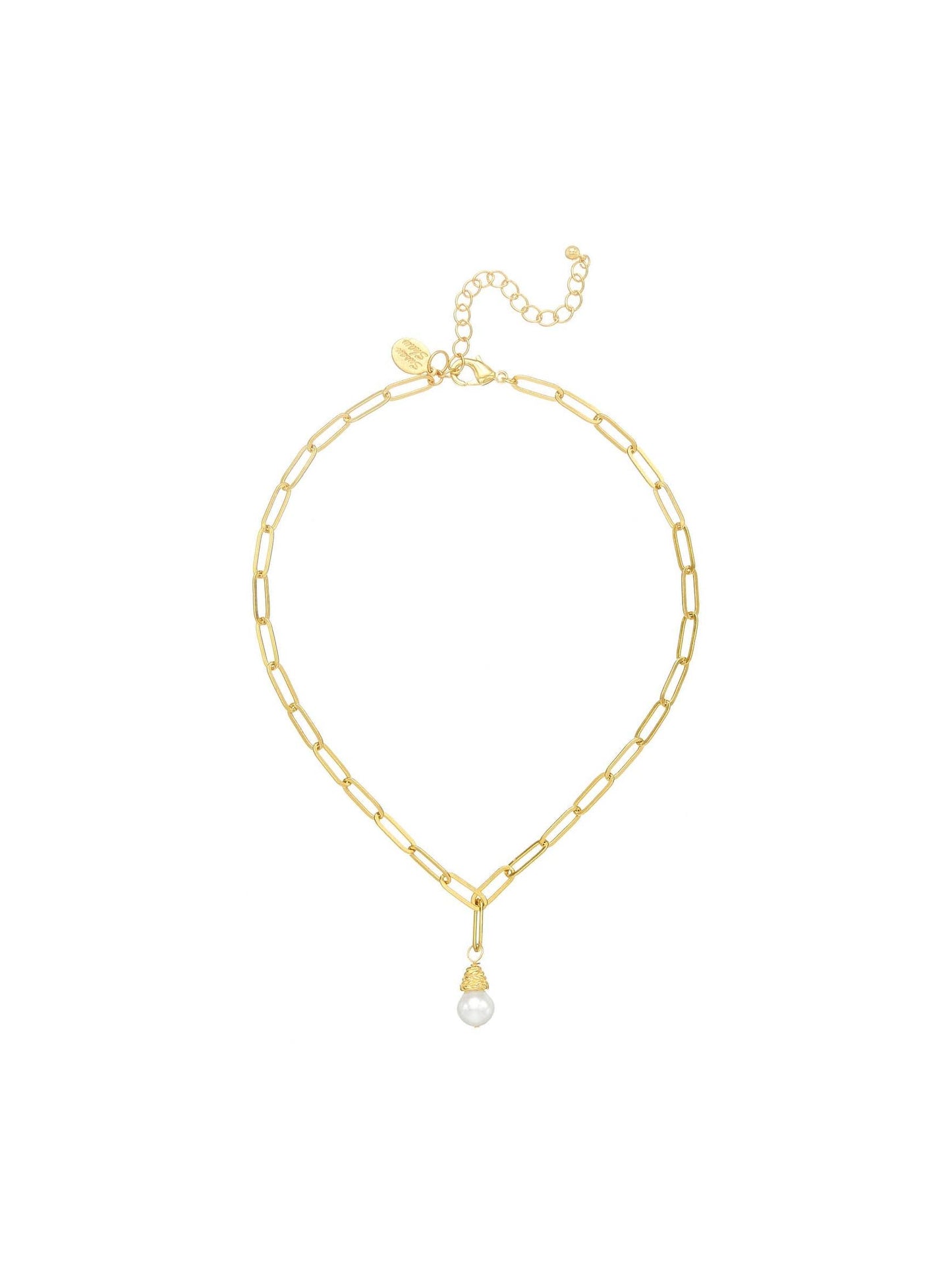 Freshwater Pearl Paperclip Necklace