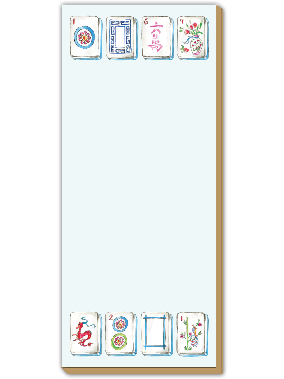Handpainted Mahjong Tiles Luxe Skinny Pad