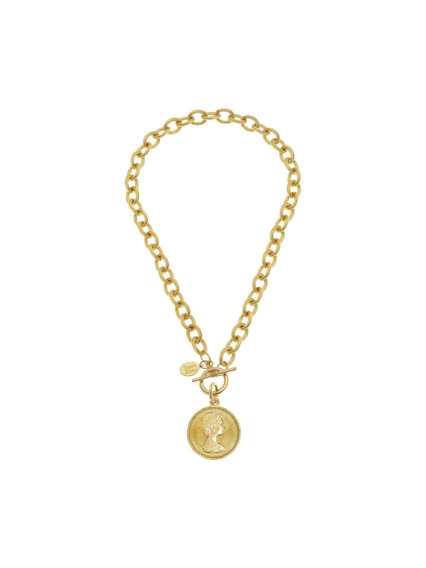 Queen Coin Toggle Necklace