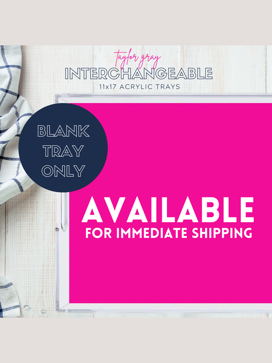 11x17 Blank Acrylic Tray - Versatile & Modern Design