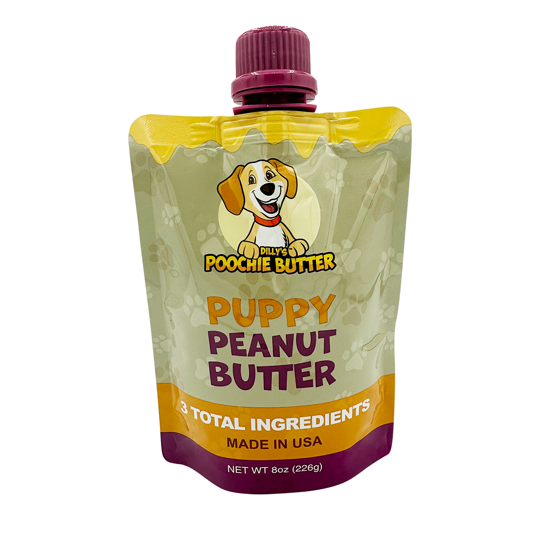 8oz Puppy Peanut Butter Squeeze Pack - Easy Feeding