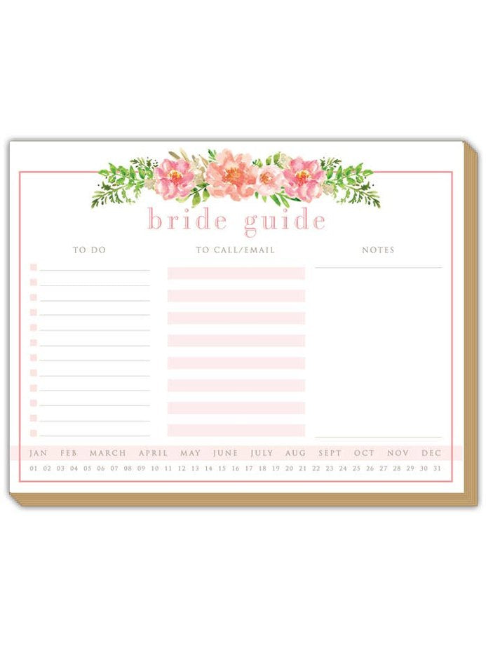 Bride Guide To Do To Call Notes Pink Luxe Planner