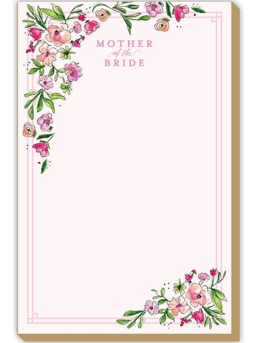 Mother of the Bride Pink Blossoms Luxe Large Notepad