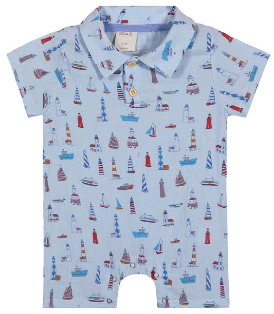Finley Romper - Lighthouses