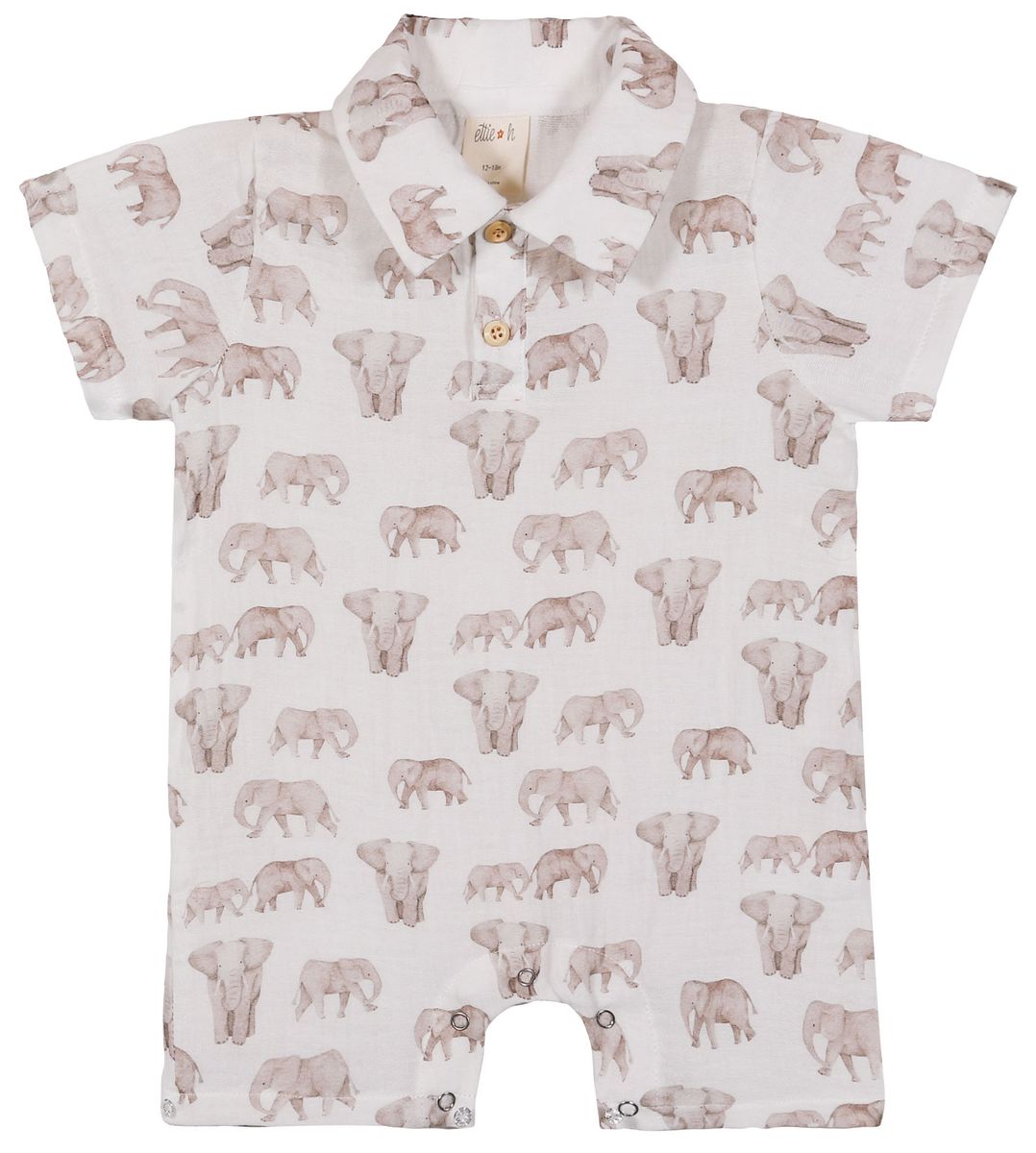 Finley Romper - Elephants