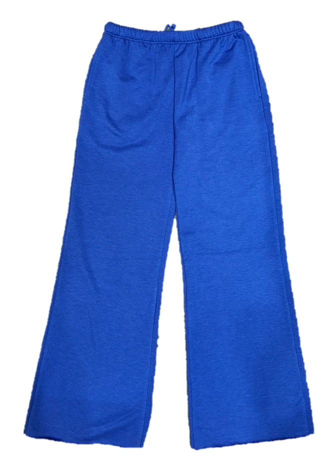 Cloud Narrow WB Wide Leg Raw Edge Pant - Blueberry