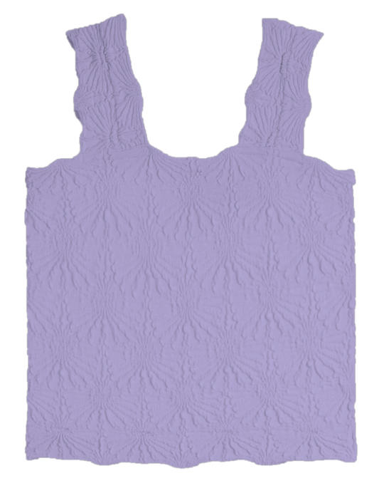 Smocking Lace Tank - Violet