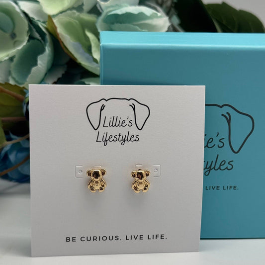 Teddy Bear Stud Earrings