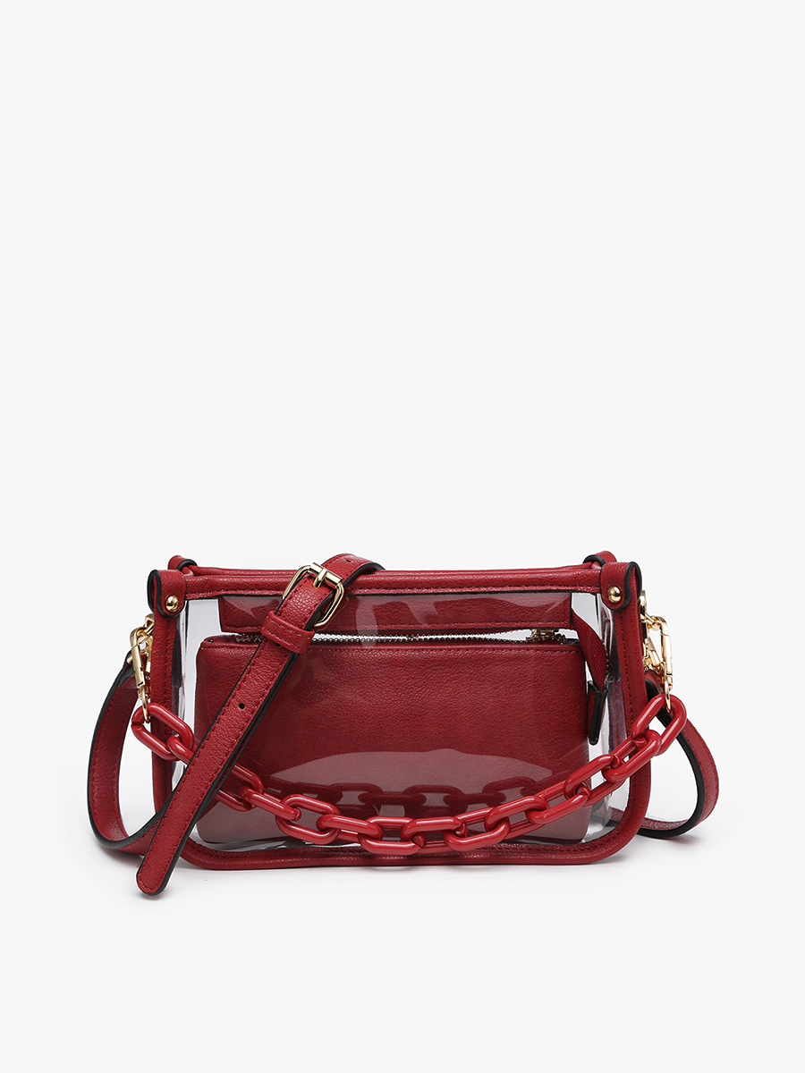 Jessica Stadium Clear Crossbody Bag – Chain Strap | M2226CR