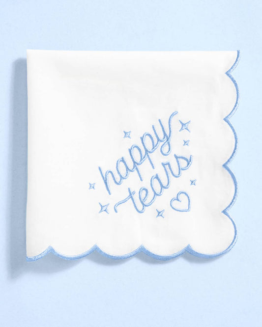 Embroidered Happy Tears Handkerchief