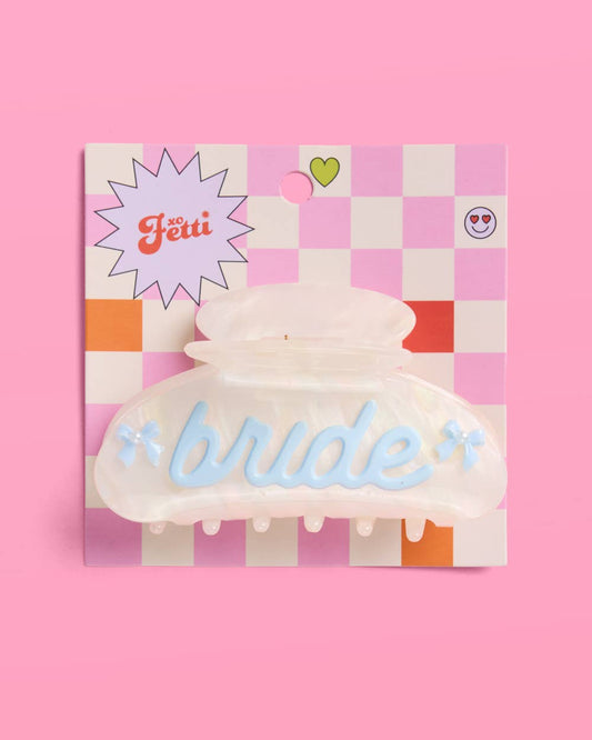 Something Blue Bride Clip - Pearl Acrylic Claw Clip