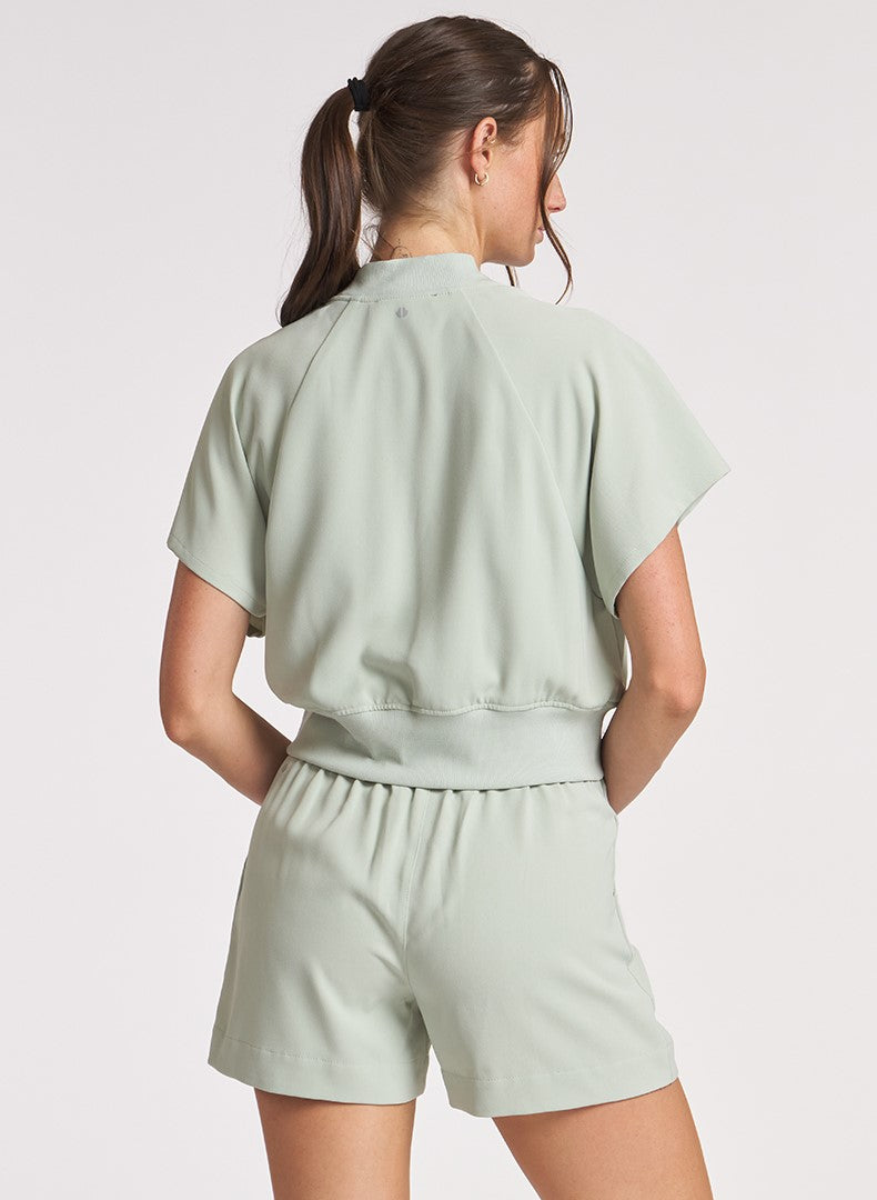 Short Sleeve Crop Sweatshirt