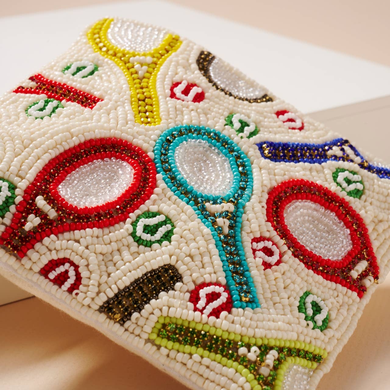 Pickleball Racket Beaded Coin Pouch