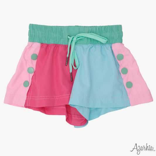 Pinks and Blues Colorblock Short