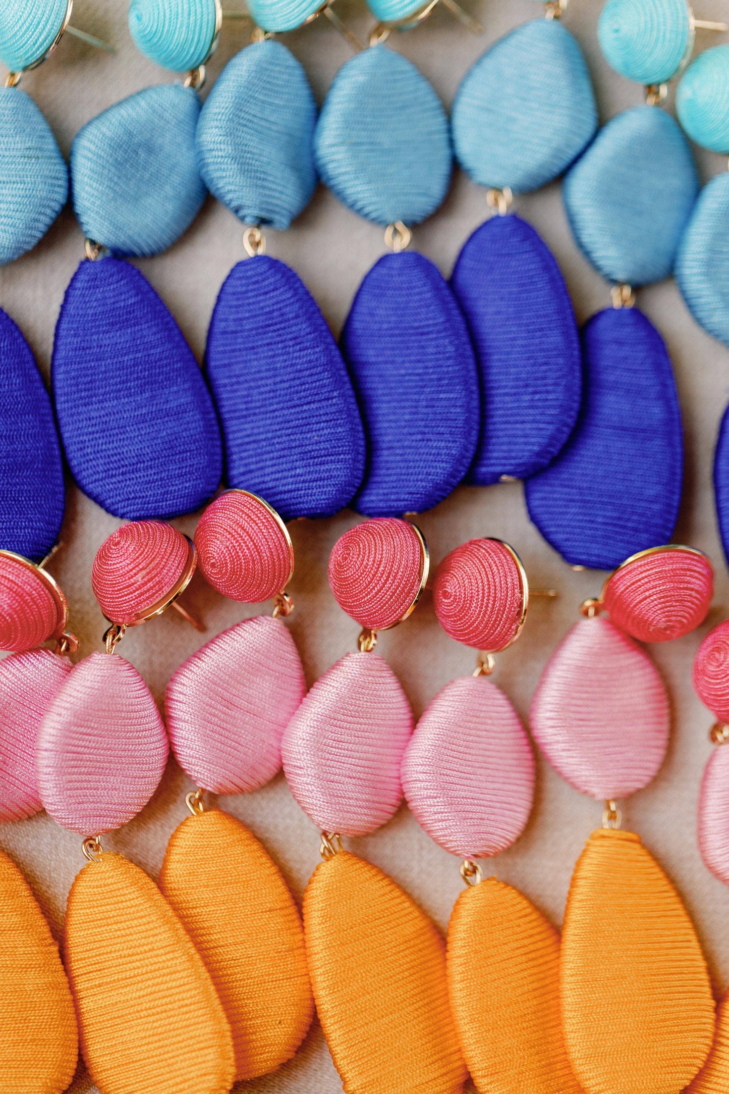 Blue Ombre Lido Statement Drop Earrings