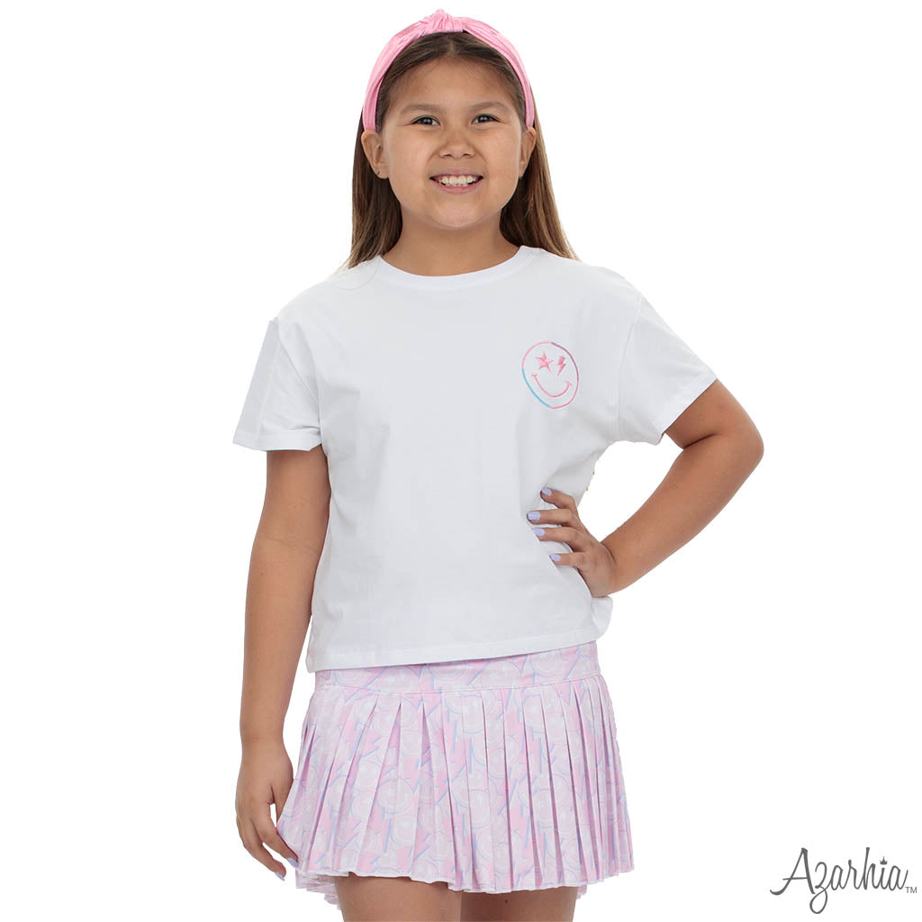 Smiley Spark Mini Pleated Skort