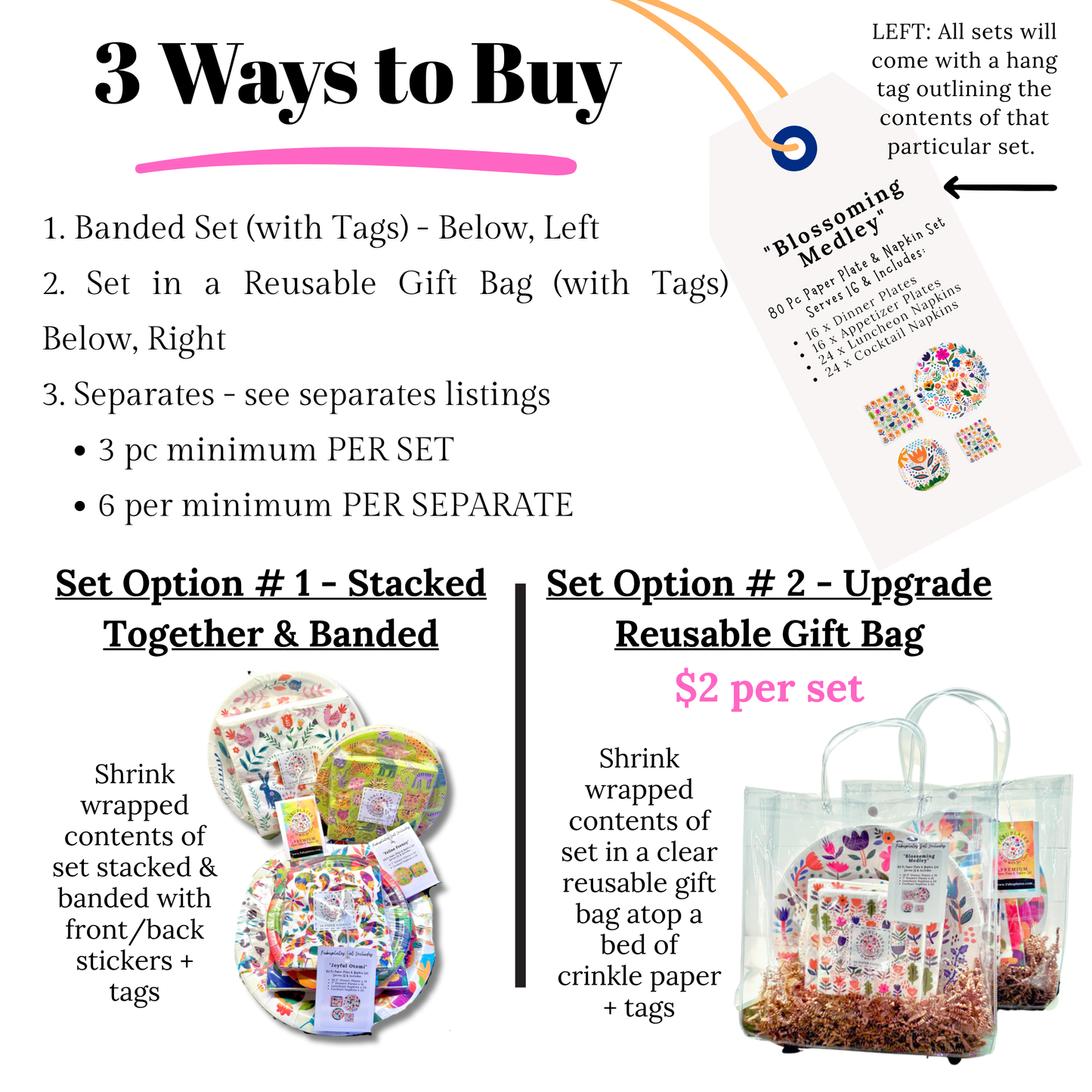 Joyful Otomi 16ct 10.5" Dinner Paper Plate Separates