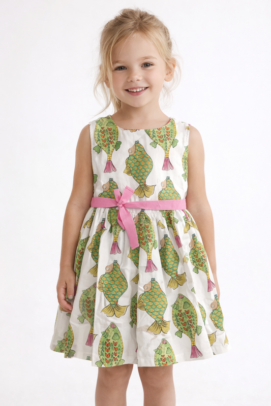 Little Girls Fish Print Dress