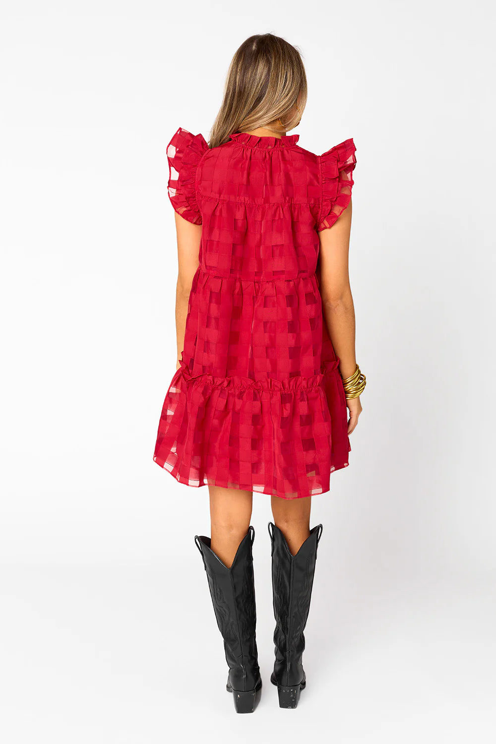 Aubrey Dress - Ruby Red