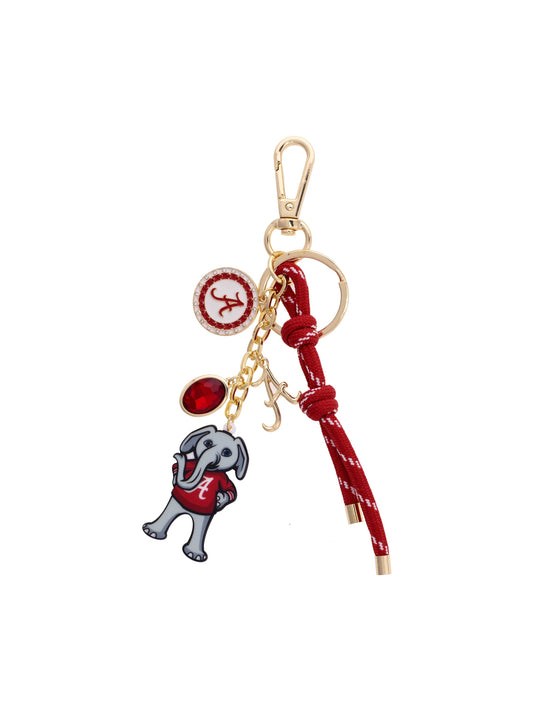 Alabama Crimson Tide Cluster Bag Charm in Crimson