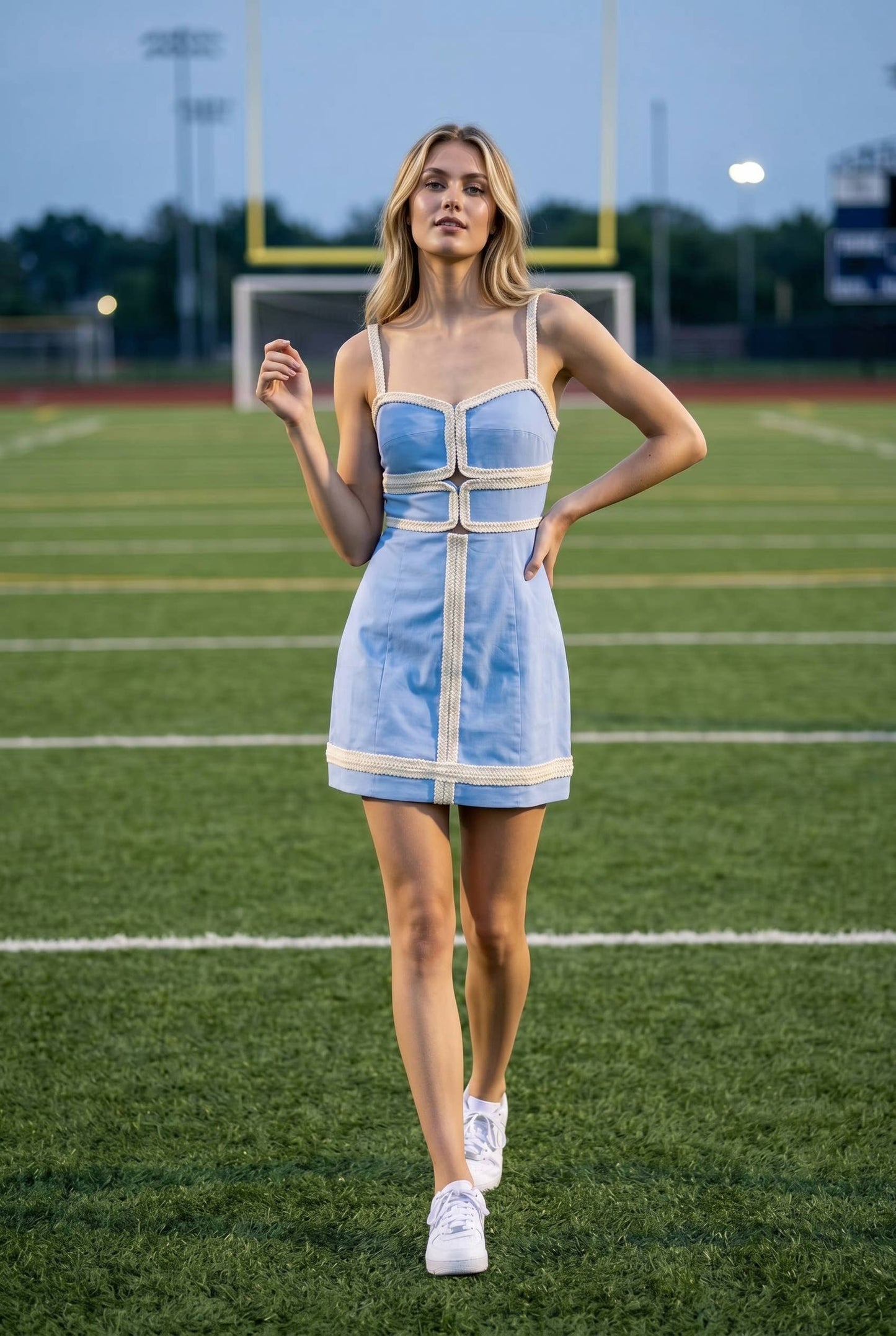 Contrast Trim Bodycon Mini Dress