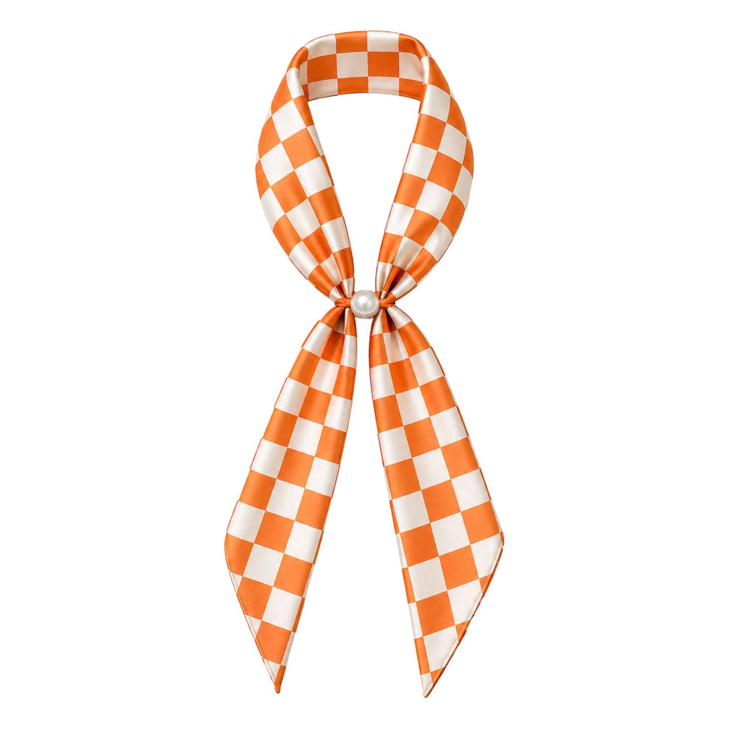 Checkered Gameday Magnetic Scarf Necklace