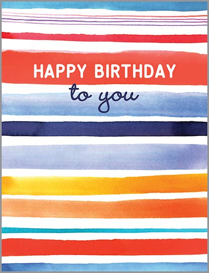 Birthday Greeting Card - Summer Stripes