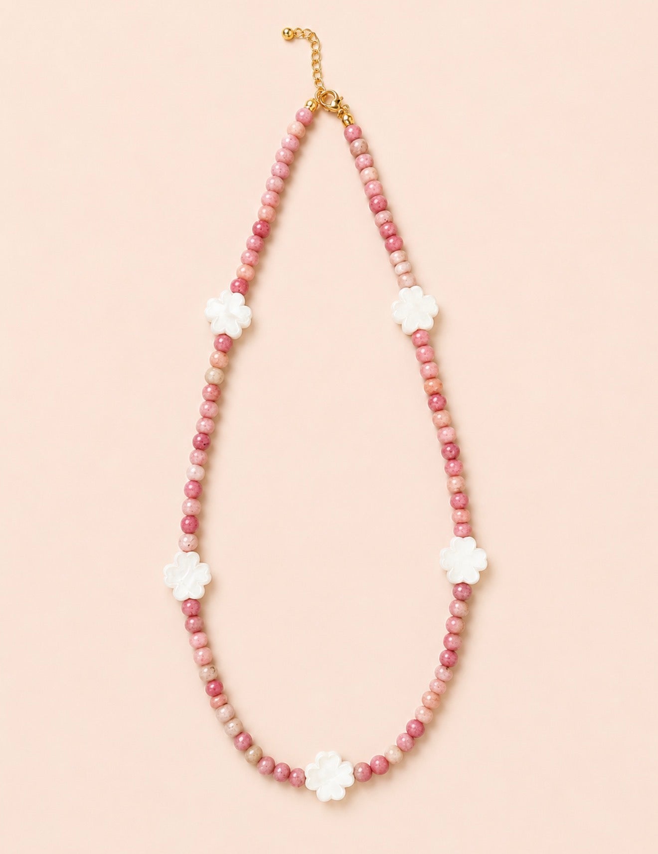 Hand Painted Ceramic Charms Beaded Necklace