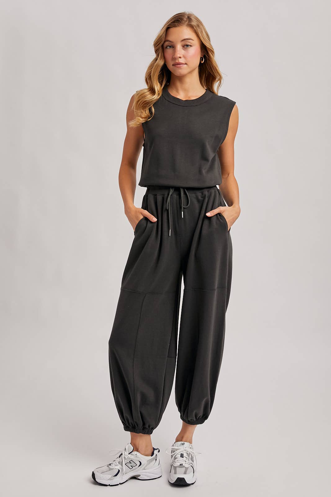 Sleeveless Ecru Jumpsuit
