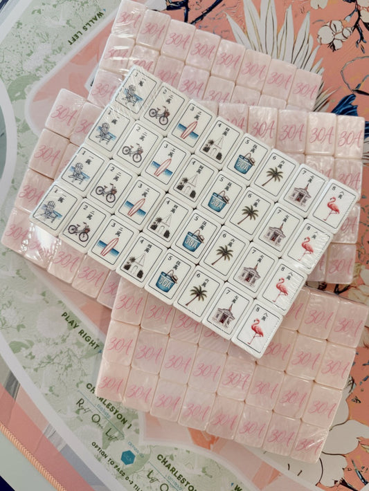 30A Mahjong Tiles and Bag